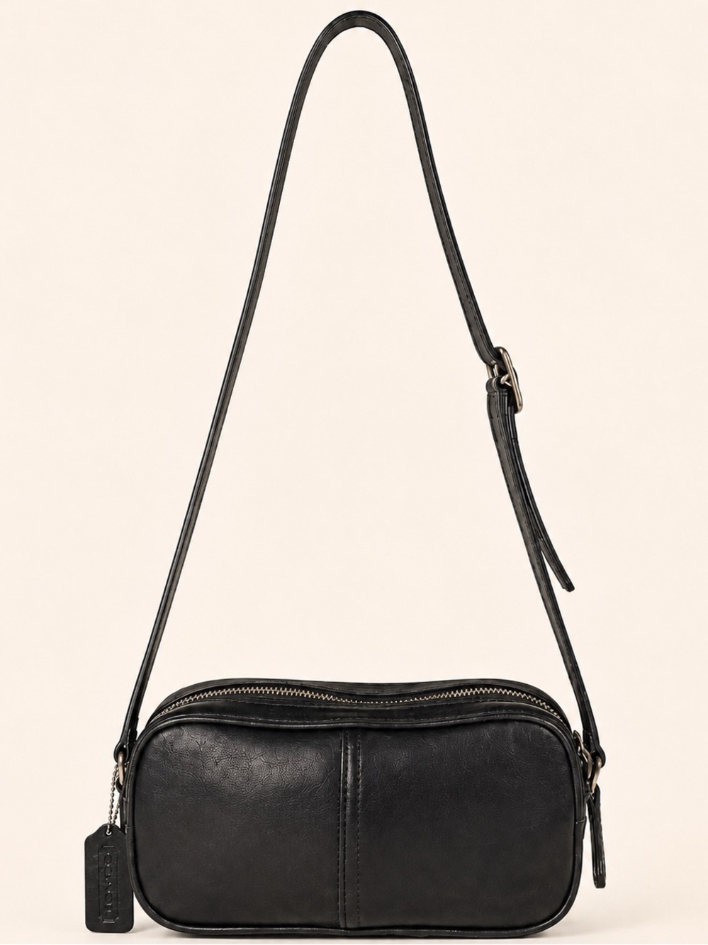 Coach Vintage Legacy West Camera Bag 9589 Black Leather Crossbody Y2K